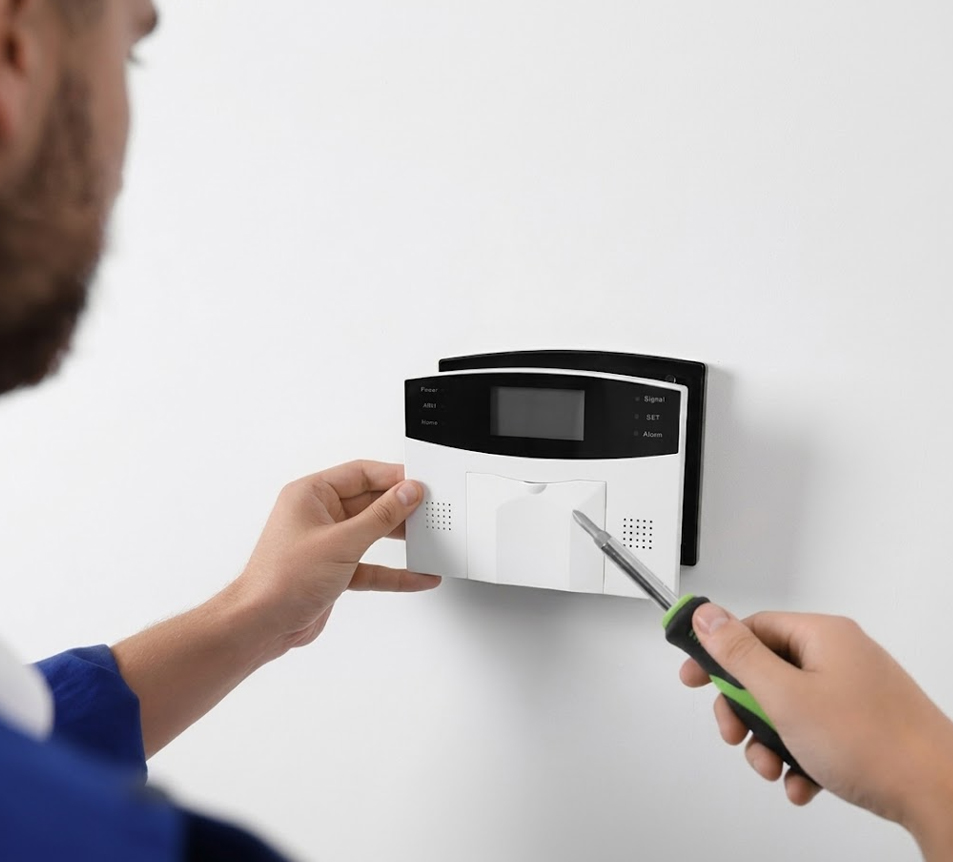 Installing home security alarm system